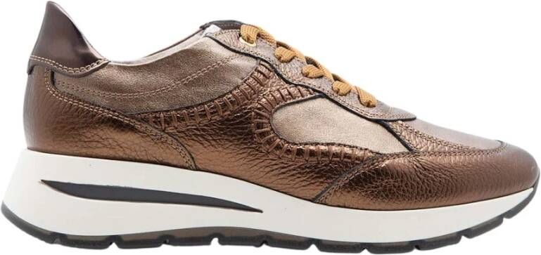 DL Sport Gouden Sneakers 6333 Roest Brown Dames