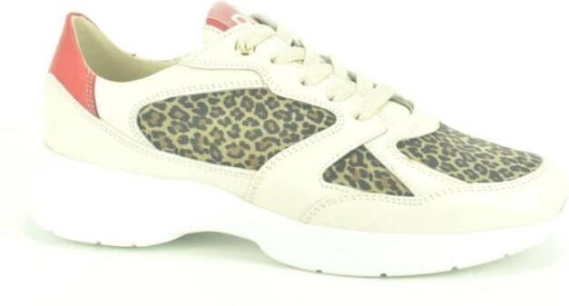 DL Sport Luipaardprint Beige Sneakers Multicolor Dames