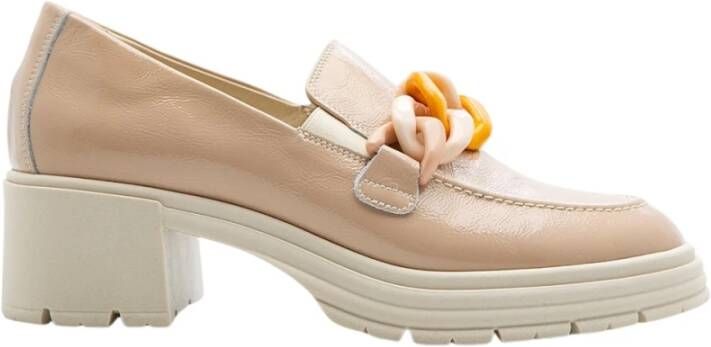 DL Sport Luxe Mocassin met 5cm Hak Beige Dames