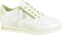 DL Sport Witte Gestikte Hoge Sneakers White Dames - Thumbnail 1