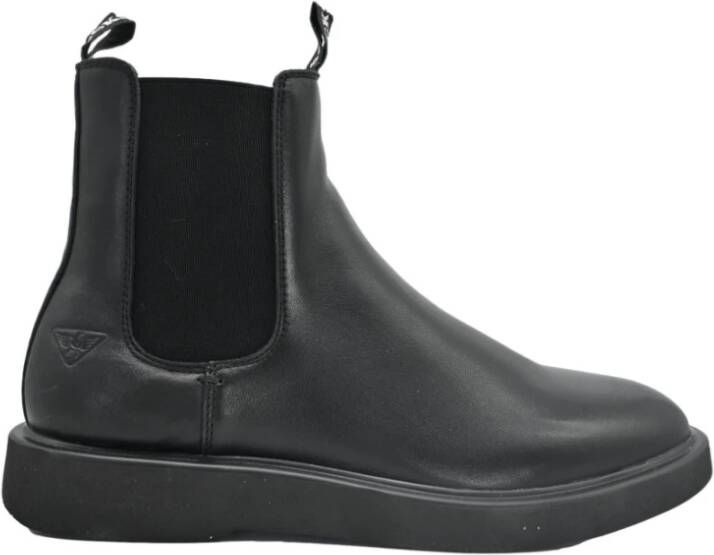 Docksteps Beatle Geborsteld Leer Zwarte Laarzen Black Heren