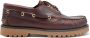 Docksteps Lage Leren Zeilschoenen Bordeaux Brown Heren - Thumbnail 1