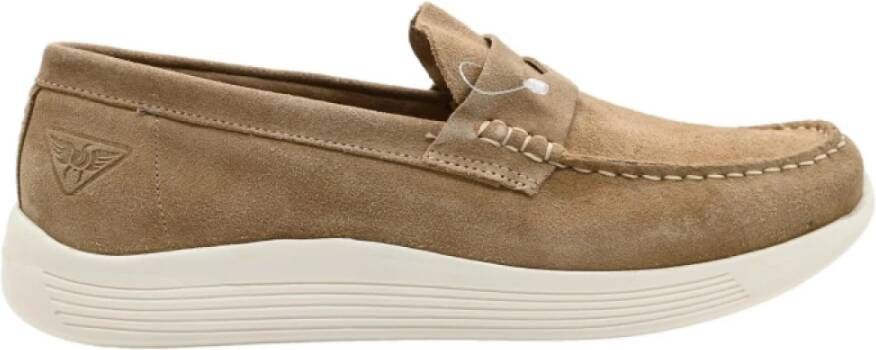 Docksteps Lage Suède Sneakers Independent Stijl Beige Heren