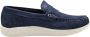 Docksteps Suede Low Moccasins Avion Style Blue Heren - Thumbnail 1