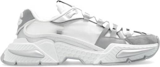 Dolce & Gabbana Witte Airmaster Sneakers met Kalfsleer en Suède Details White Heren