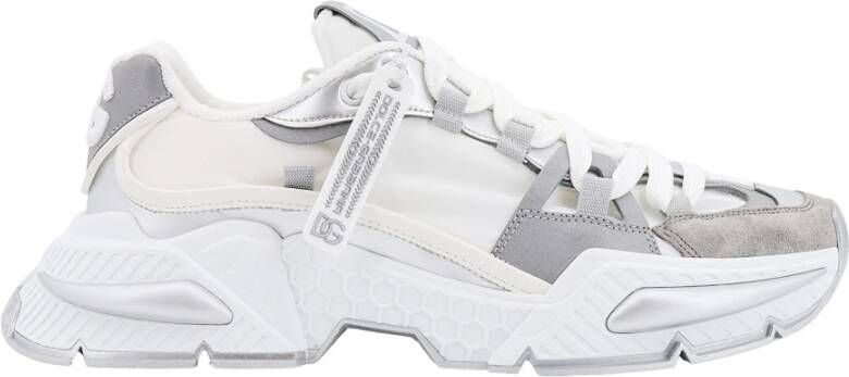 Dolce & Gabbana Airmaster Nylon Sneakers met Leren en Suède Details White Heren