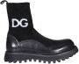 Dolce & Gabbana Horse calfskin ankle boots with branded sock Zwart Heren - Thumbnail 4