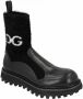 Dolce & Gabbana Horse calfskin ankle boots with branded sock Zwart Heren - Thumbnail 2