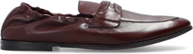 Dolce & Gabbana Ariosto Leren Loafers voor Mannen Brown Heren