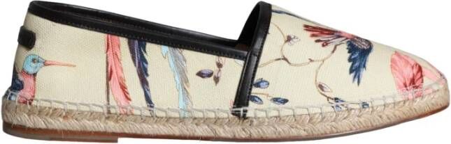 Dolce & Gabbana Beige Canvas Instap Espadrilles Schoenen Multicolor Heren