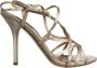 Dolce & Gabbana Beige Enkelband Stiletto Hakken Sandalen Beige Dames - Thumbnail 1