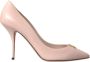 Dolce & Gabbana Beige Lamb Leather Logo Pumps Beige Dames - Thumbnail 1