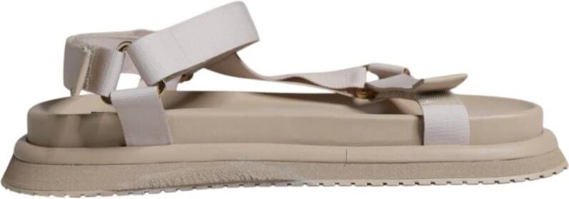 Dolce & Gabbana Beige Leren Band Sandalen met Rubber Beige Heren