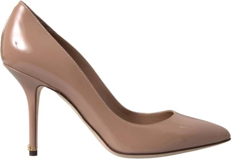 Dolce & Gabbana Luxe Beige Lakleren Pumps Beige Dames