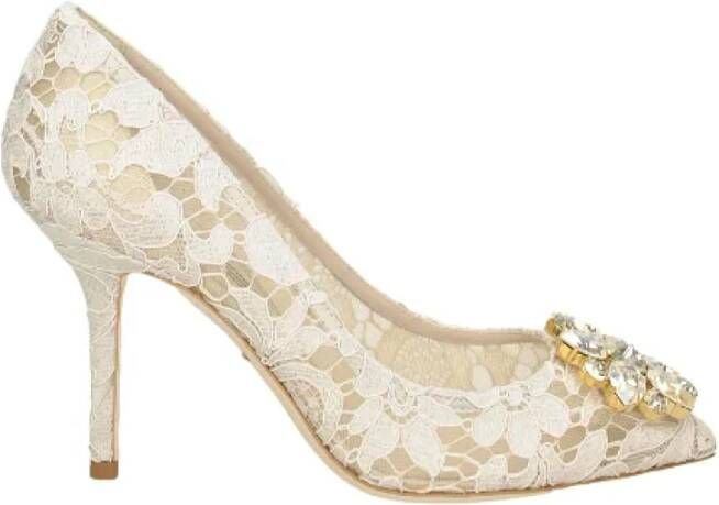 Dolce & Gabbana Beige Stoffen Hoge Hakken Beige Dames