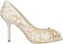 Dolce & Gabbana Beige Stoffen Hoge Hakken Beige Dames - Thumbnail 1