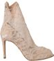 Dolce & Gabbana Beige Stretch Taormina Veterschoenen Schoenen Beige Dames - Thumbnail 9