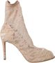 Dolce & Gabbana Beige Stretch Taormina Veterschoenen Beige Dames - Thumbnail 9