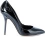 Dolce & Gabbana Bellucci Hak Patroon Leren Schoenen Black Dames - Thumbnail 1