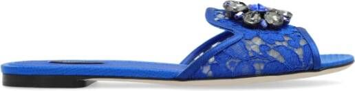 Dolce & Gabbana Bianca Slides Blue Dames