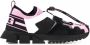 Dolce & Gabbana Zwart Roze Stof Leren Sneakers Black Dames - Thumbnail 10