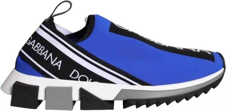 Dolce & Gabbana Blauw Logo Lage Top Sneakers Blue Dames