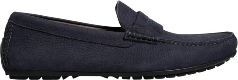 Dolce & Gabbana Blauwe Leren Instap Mocassin Schoenen Blue Heren