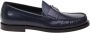 Dolce & Gabbana Blauwe Leren Loafers met Metalen DG Logo Blue Heren - Thumbnail 15