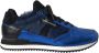 Dolce & Gabbana Blauwe Leren Sneakers met Faux Fur Blue Heren - Thumbnail 1