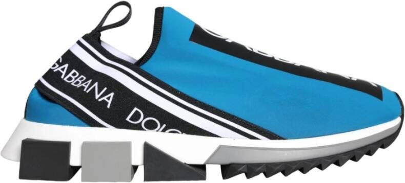 Dolce & Gabbana Blauwe Logo Lage Sneakers Blue Heren