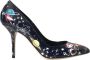 Dolce & Gabbana Blauwe Ruimte Robot Leren Hakken Pumps Schoenen Blue Dames - Thumbnail 1