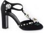 Dolce & Gabbana Bloemen- en juweelhakken Black Dames - Thumbnail 7