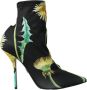 Dolce & Gabbana Bloemen Stretch Enkellaarzen Multicolor Dames - Thumbnail 1