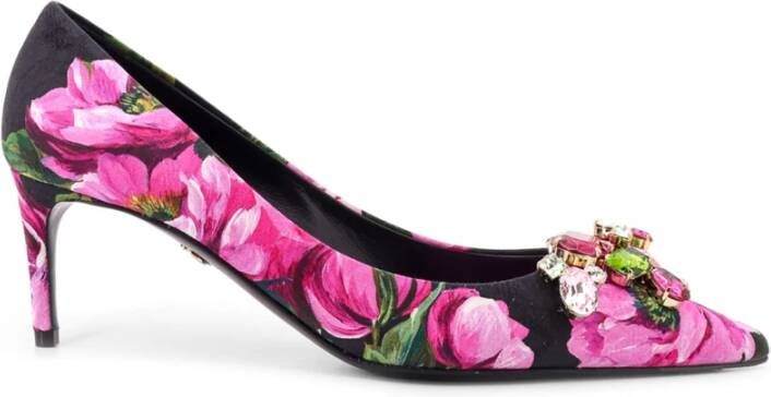 Dolce & Gabbana Bloemenprint Stiletto Hakken Pink Dames