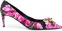 Dolce & Gabbana Bloemenprint Stiletto Hakken Pink Dames - Thumbnail 1