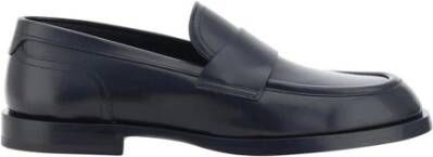 Dolce & Gabbana Blokhak Leren Loafers Amandel Teen Black Heren