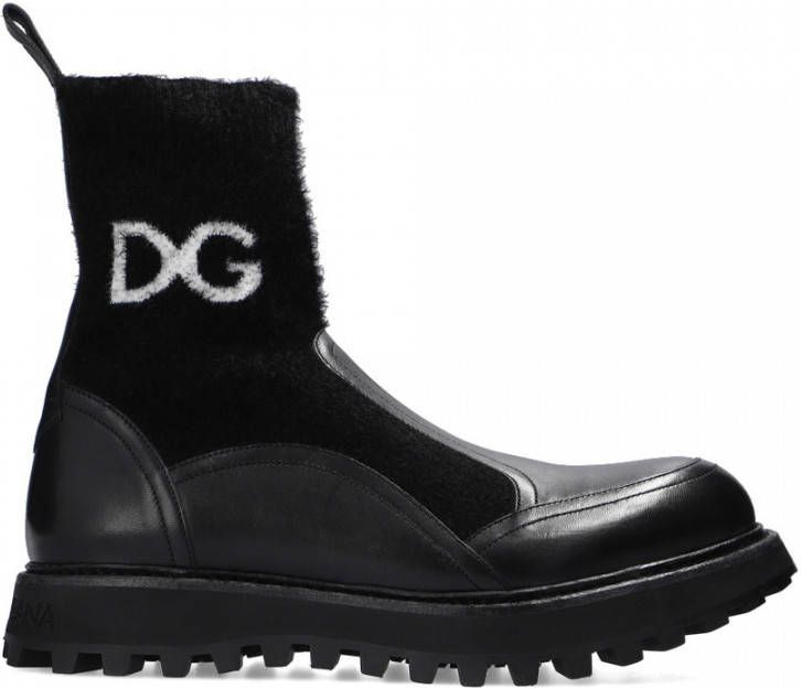 Dolce & Gabbana Ankle Boots With Branded Sock