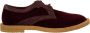 Dolce & Gabbana Bordeaux Velvet Exotisch Leren Veterschoenen Red Heren - Thumbnail 9