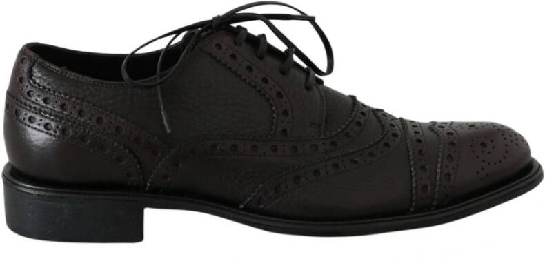 Dolce & Gabbana Bordeaux Wingtip Derby Dress Schoenen Brown Heren