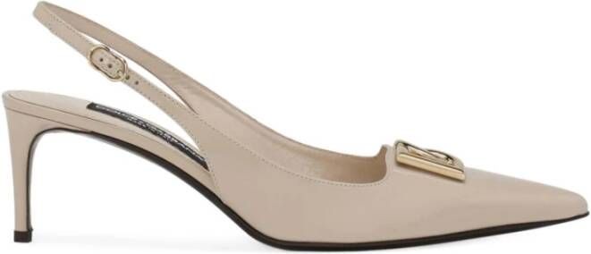 Dolce & Gabbana Bruine Hakken Schoenen Beige Dames