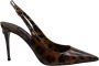 Dolce & Gabbana Bruine Hakken Schoenen Brown Dames - Thumbnail 1