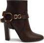 Dolce & Gabbana Bruine Leren Enkellaarzen voor Dames Brown Dames - Thumbnail 1