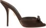 Dolce & Gabbana Bruine Suède Hak Sandalen Brown Dames - Thumbnail 1