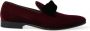 Dolce & Gabbana Burgundy Velvet Loafers Italiaans vakmanschap Red Heren - Thumbnail 1