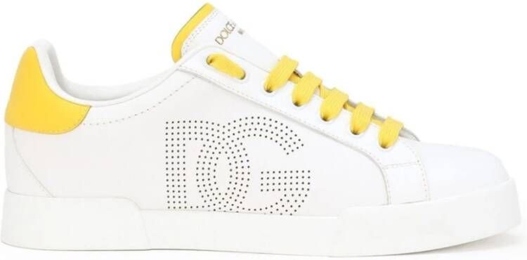 Dolce & Gabbana Calfskin Portofino Sneaker White Dames