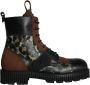 Dolce & Gabbana Camouflage Leren Gevechtslaarzen Brown Heren - Thumbnail 1