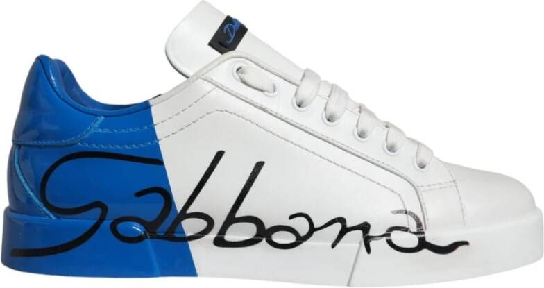 Dolce & Gabbana Casual Leren Lage Sneakers White Heren