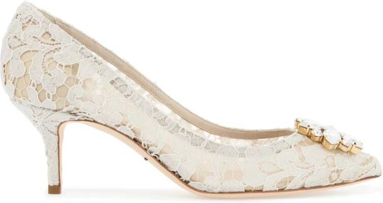 Dolce & Gabbana Charmant Kant Kristal Bloem Pumps Gray Dames