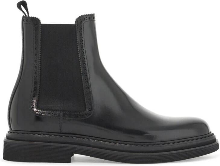 Dolce & Gabbana Chelsea Enkellaarzen met Brogue-details Black Heren