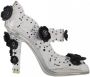 Dolce & Gabbana Kristallen Assepoester Hakken met Leren Zool Gray Dames - Thumbnail 1